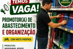 Empresa está selecionando Promotor (a) de abastecimento e organização; Envie seu currículo!