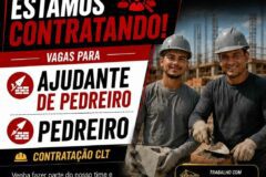 Empresa está selecionando Ajudante de Pedreiro, Ferreiro Armador, Carpinteiro; Envie seu currículo!