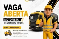 Empresa está selecionando Motorista de caminhão tanque; Envie seu currículo!