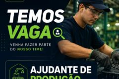 Indústria está selecionando Ajudante de produção; Envie seu currículo!
