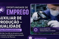 Rh está selecionando para indústria de grande porte Auxiliar de produção qualidade; Envie seu currículo!