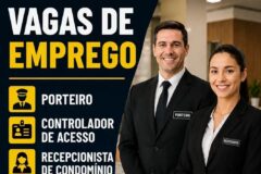 Empresa está selecionando Porteiro, Controlador de acesso, Recepcionista de condomínio, Recepcionista; Envie seu currículo!